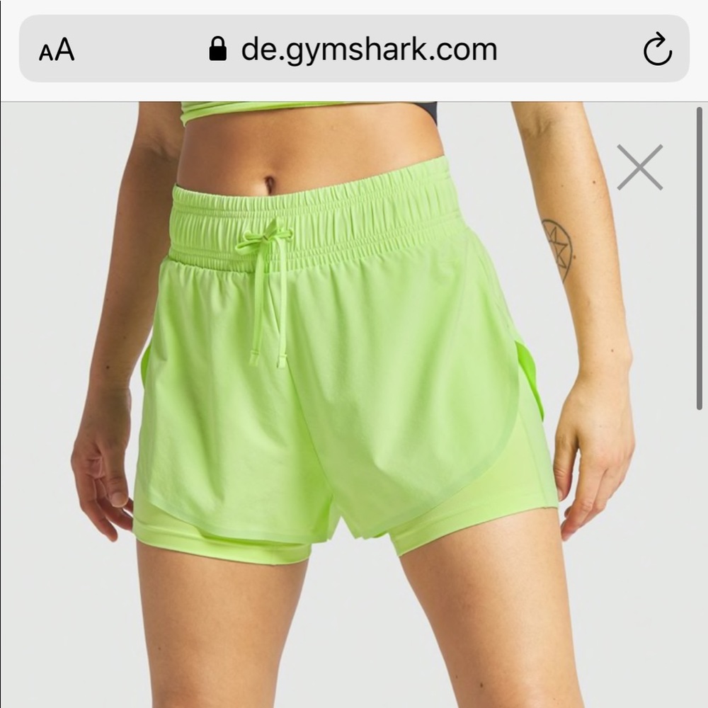 Gymshark Speed Short- Lime Green